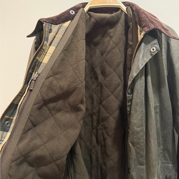 Barbour Bedale Men's Archive Olive Waxed Field Jacket with inner Vest - Picture 5 of 7